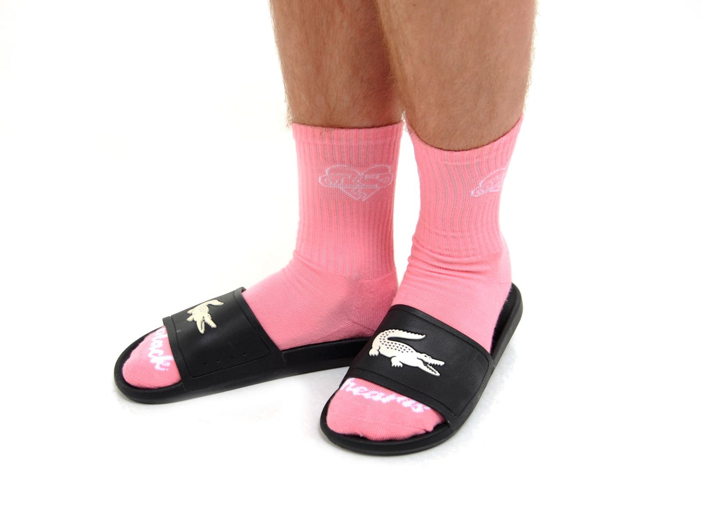 Pink Crew Socks